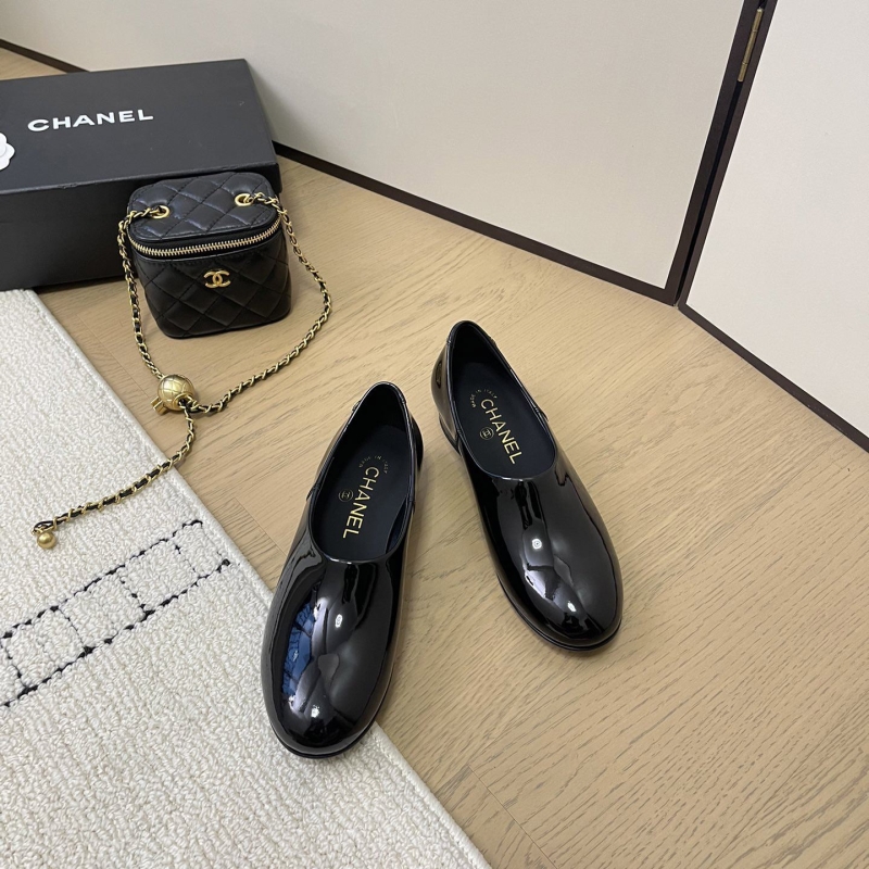 Ch*el leather shoes